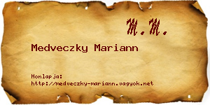 Medveczky Mariann névjegykártya